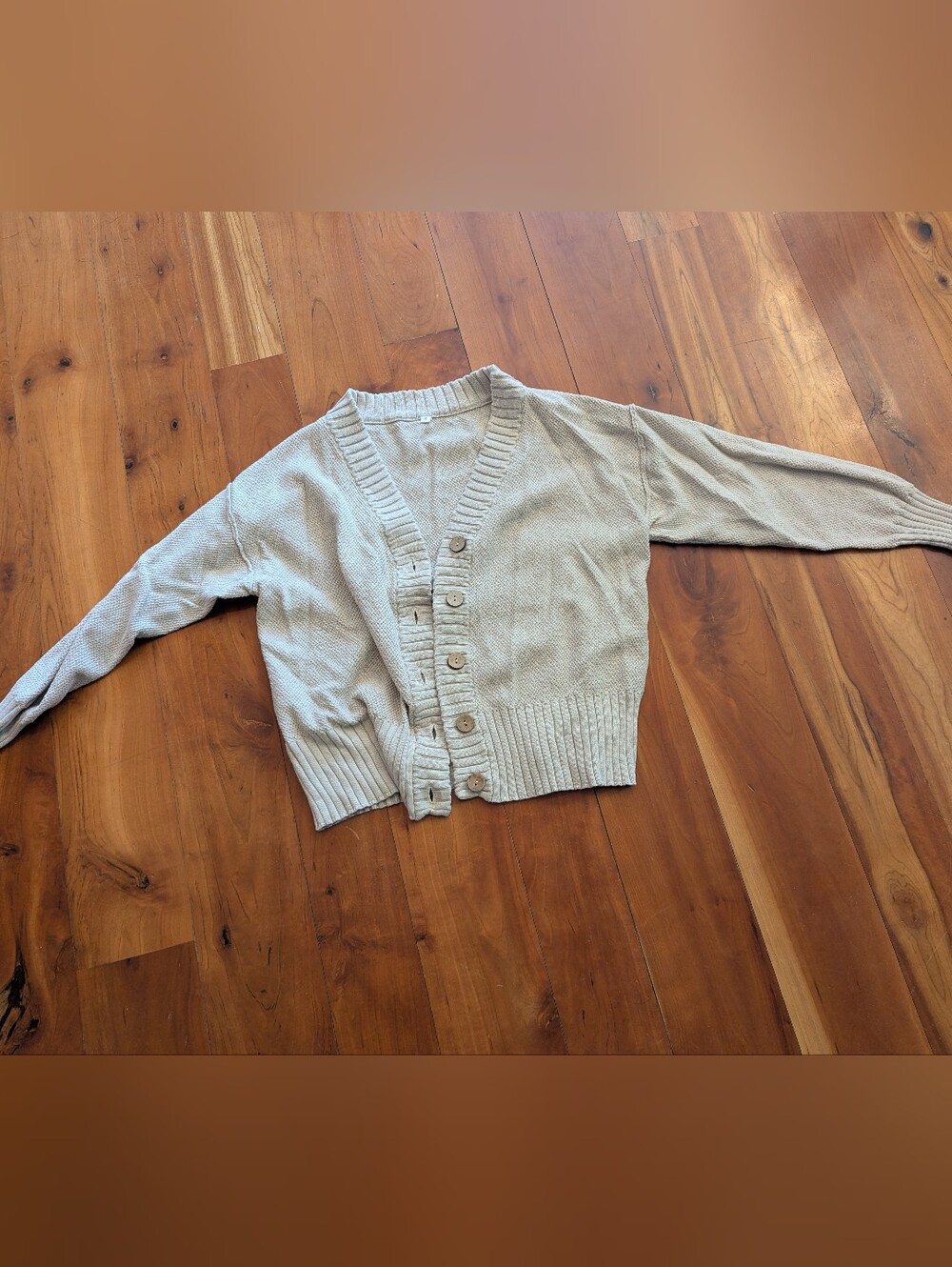 Soft Cream Button-Front Women's Cardigan